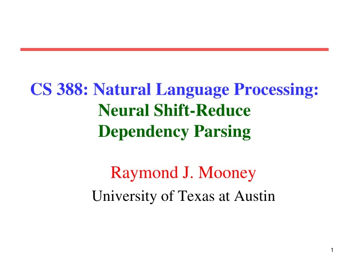 cs 388 natural language processing neural shift