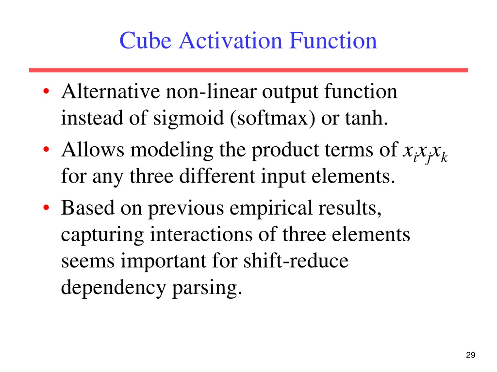 cube activation function