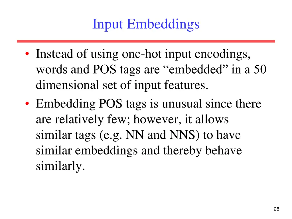 input embeddings