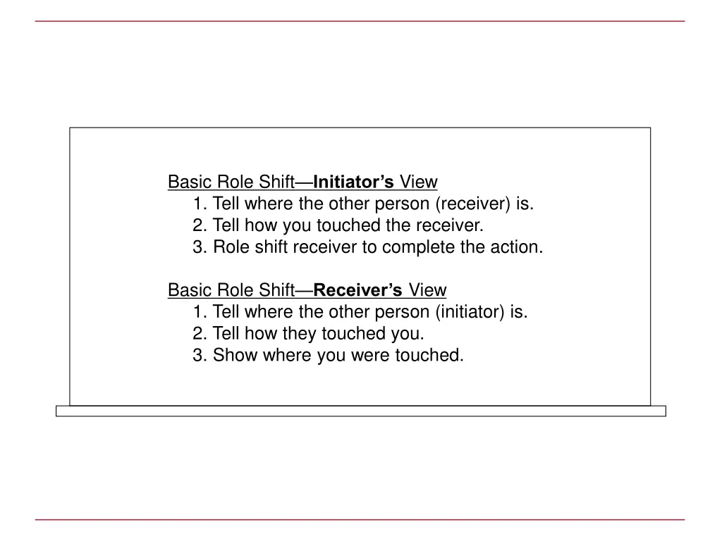 basic role shift initiator s view 1 tell where