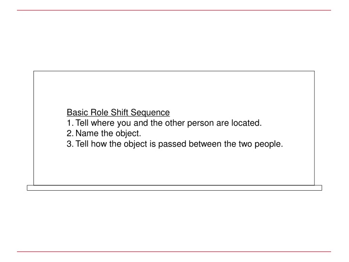 basic role shift sequence 1 tell where