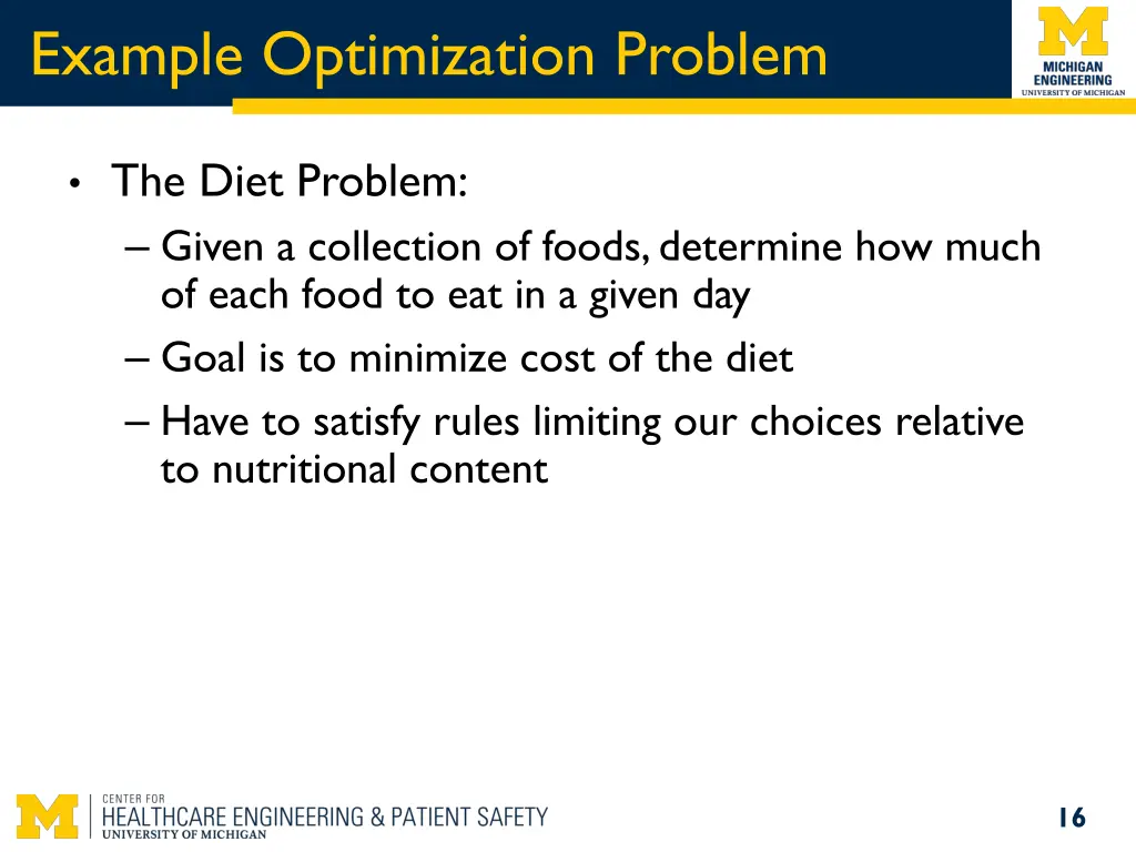 example optimization problem