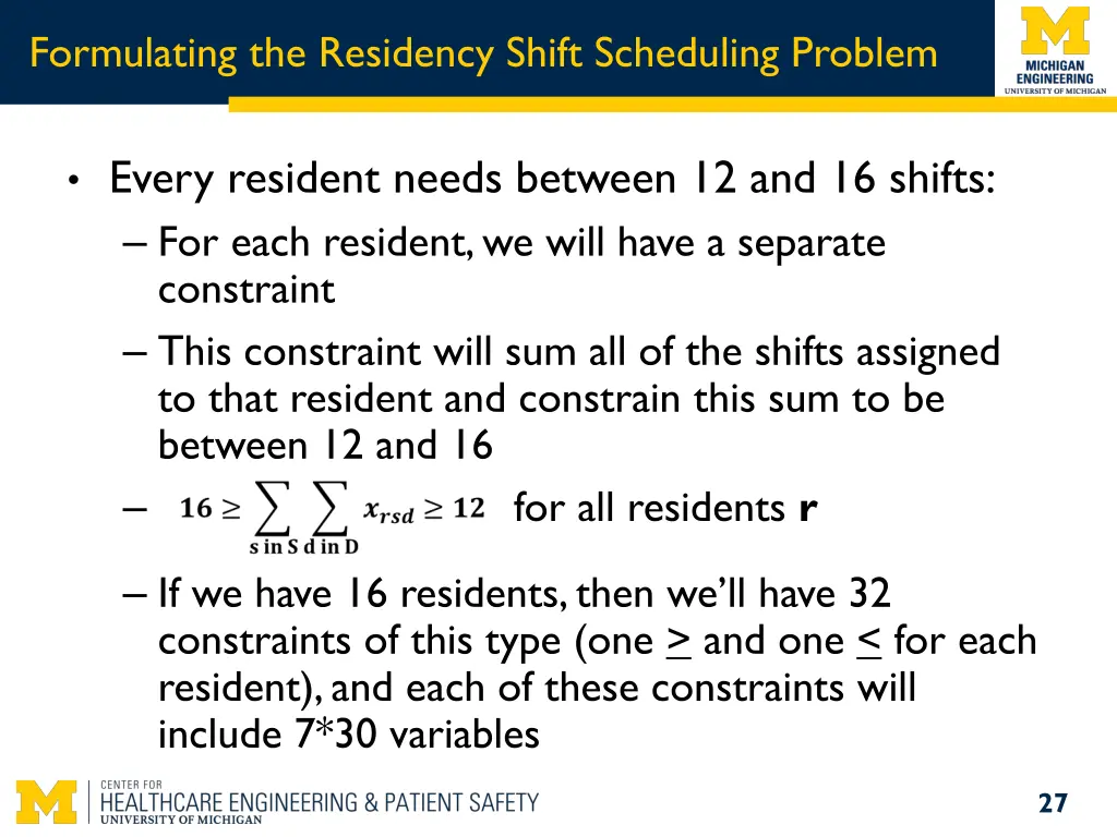 formulating the residency shift scheduling problem 4