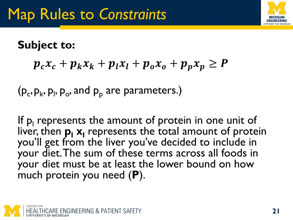 map rules to constraints