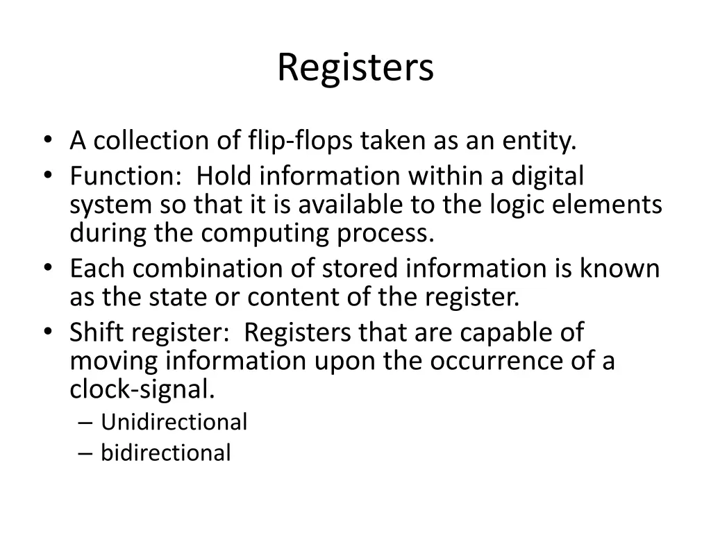 registers