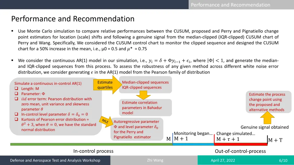 performance and recommendation