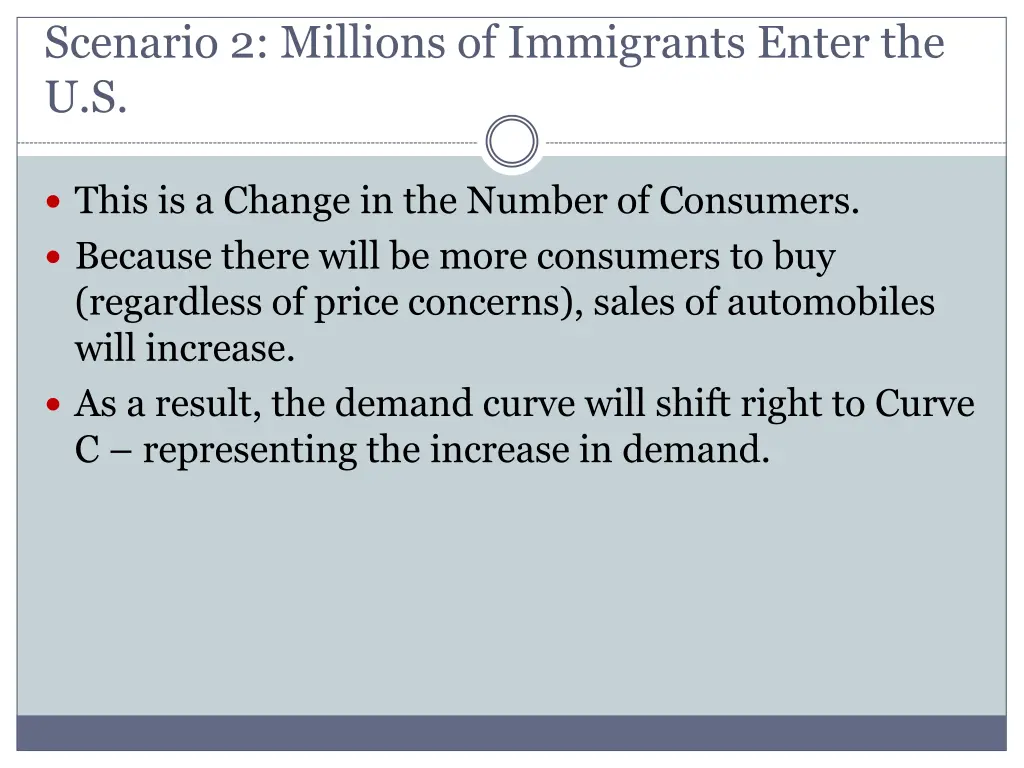 scenario 2 millions of immigrants enter the u s