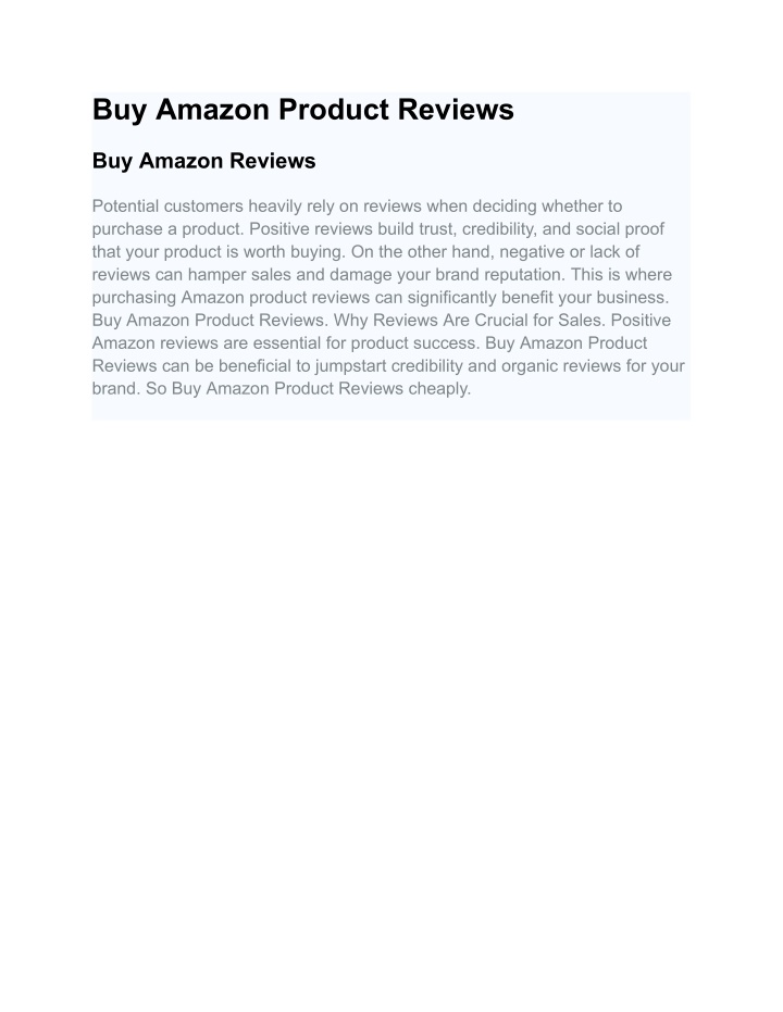 buy amazon product reviews