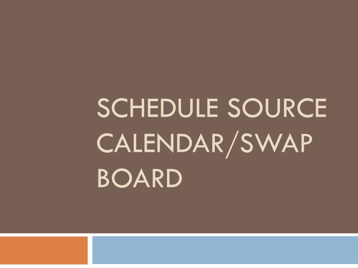 schedule source calendar swap board