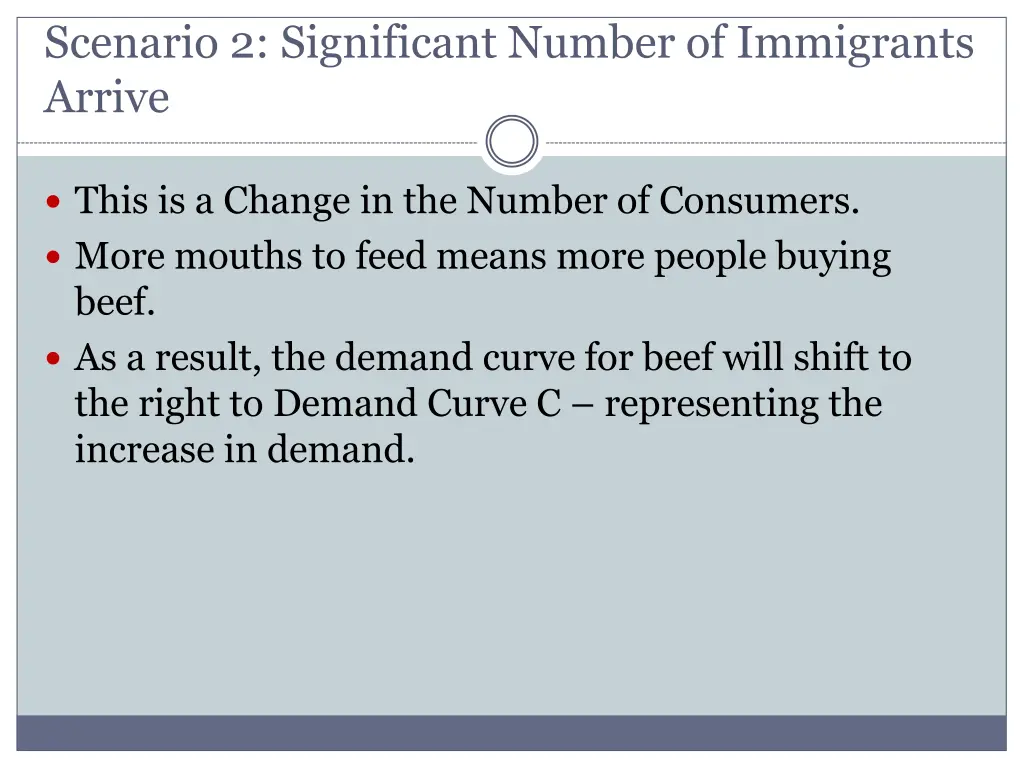 scenario 2 significant number of immigrants arrive