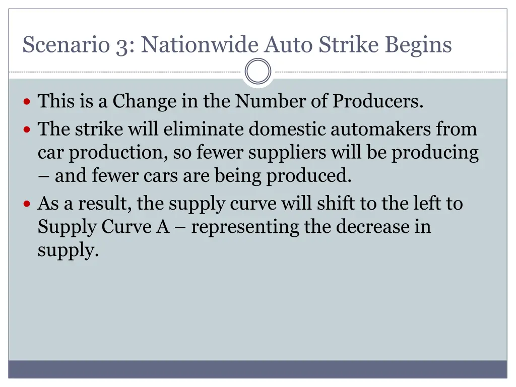 scenario 3 nationwide auto strike begins