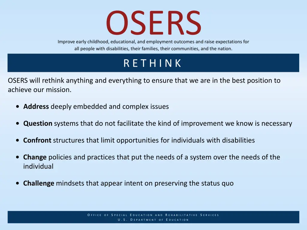 osers improve early childhood educational