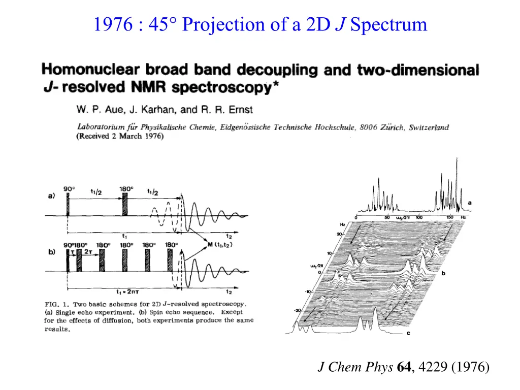 1976 45 projection of a 2d j spectrum