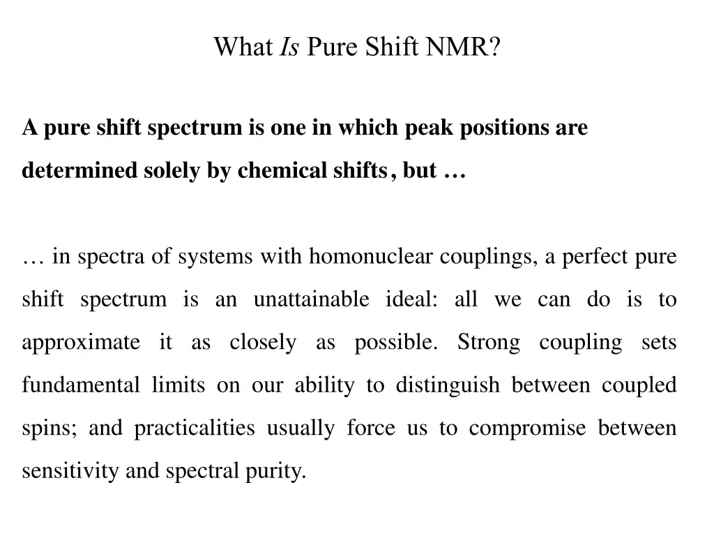 what is pure shift nmr