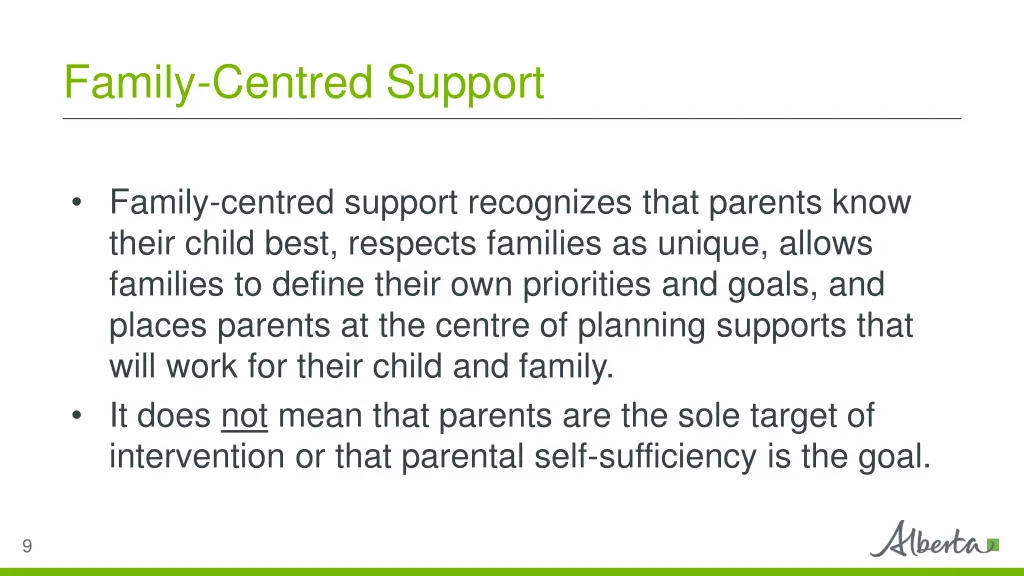 family centred support