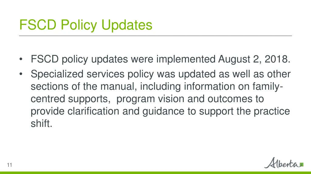 fscd policy updates