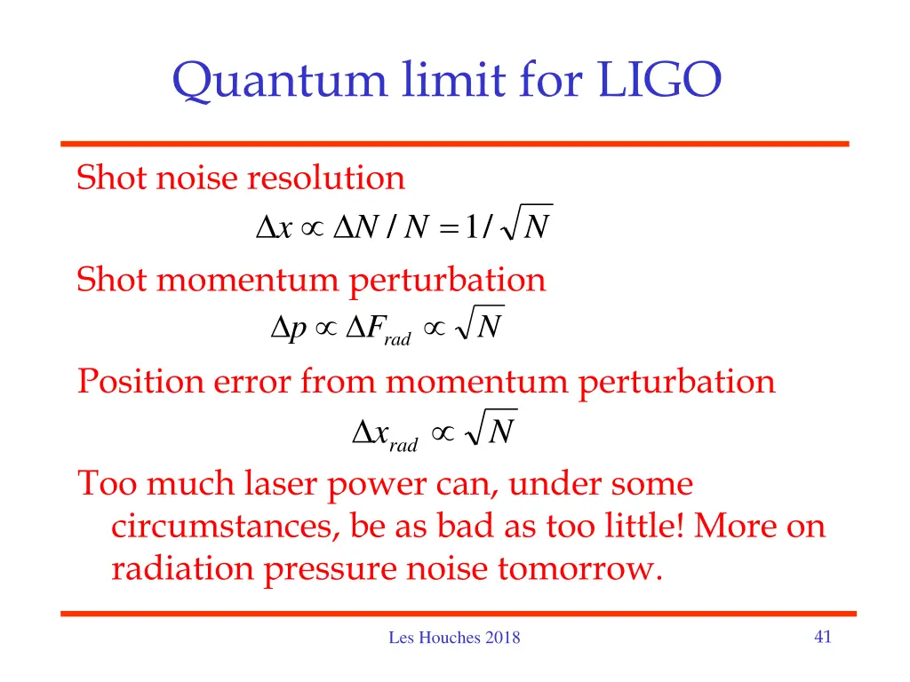 quantum limit for ligo