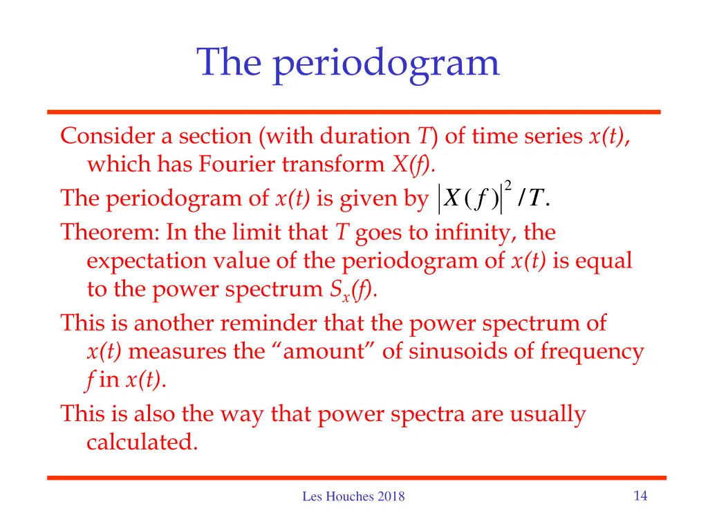 the periodogram