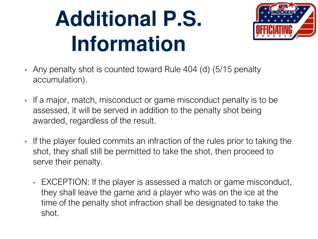 additional p s information