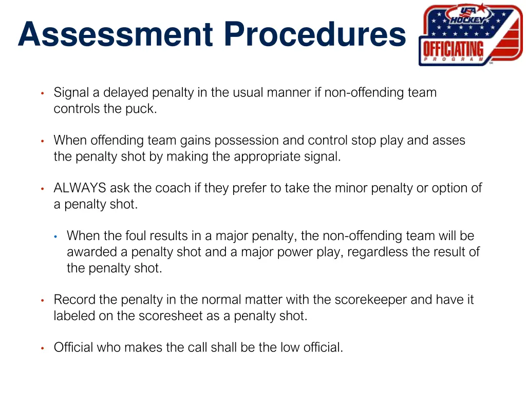 assessment procedures