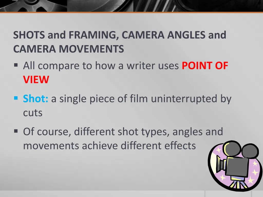 shots and framing camera angles and camera