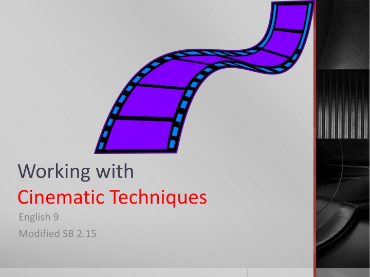 working with cinematic techniques english