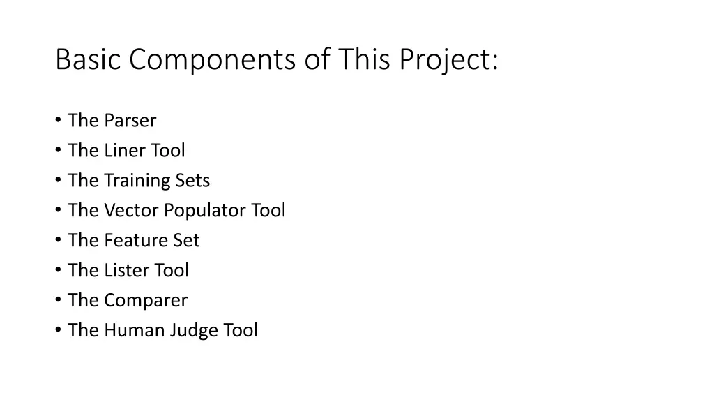 basic components of this project