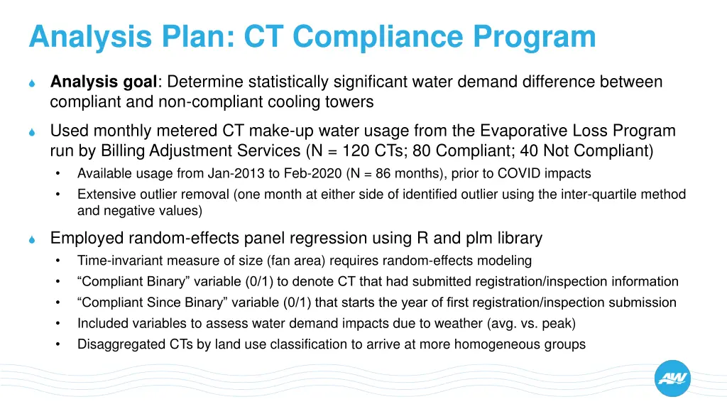 analysis plan ct compliance program