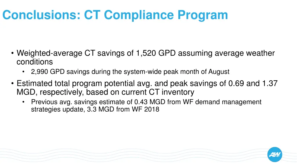 conclusions ct compliance program