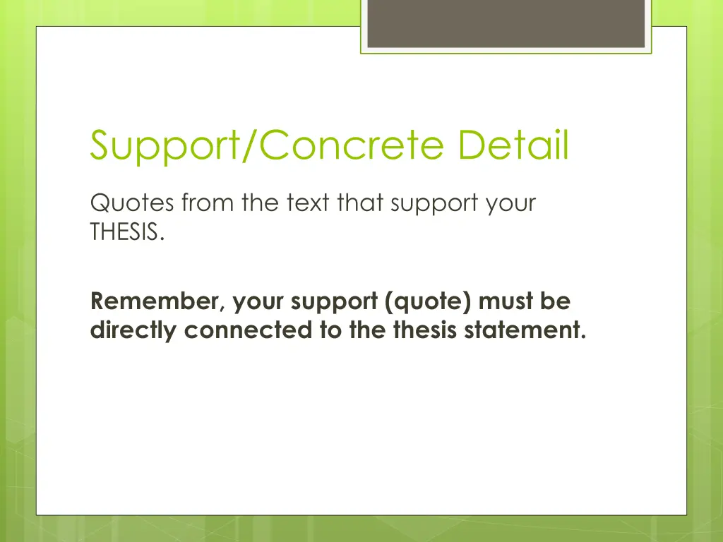 support concrete detail