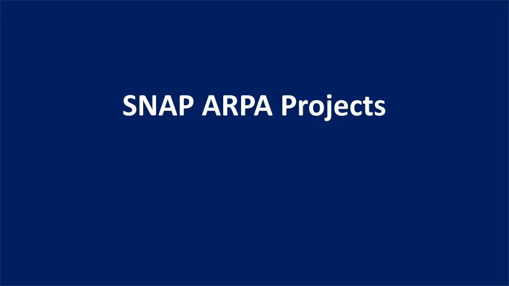 snap arpa projects