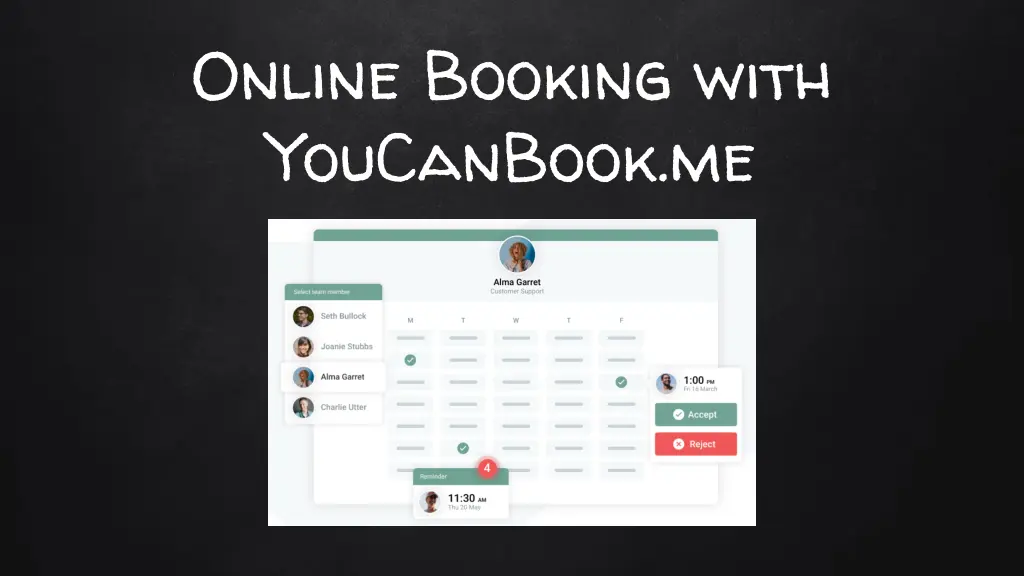 online booking with youcanbook me