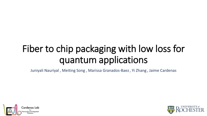 fiber to chip packaging with low loss for fiber