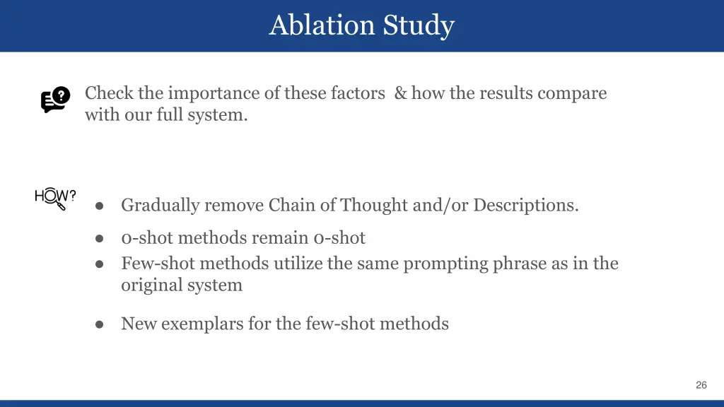 ablation study