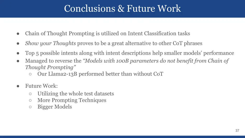 conclusions future work