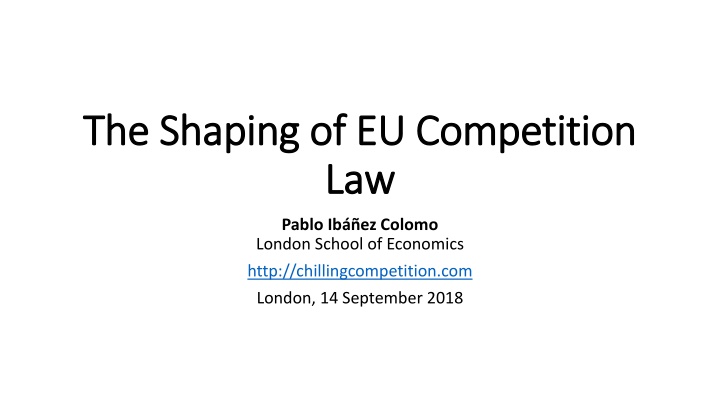 the shaping of eu competition the shaping