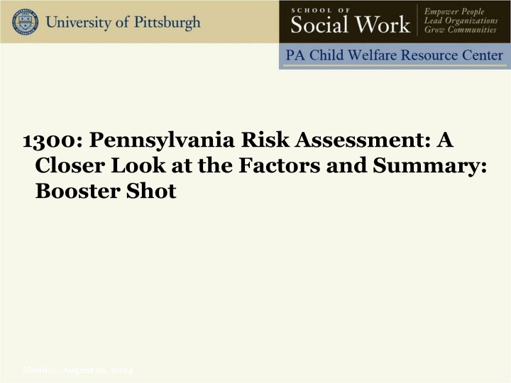 1300 pennsylvania risk assessment a closer look