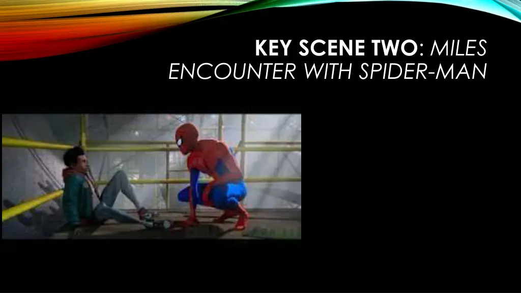 key scene two miles encounter with spider man