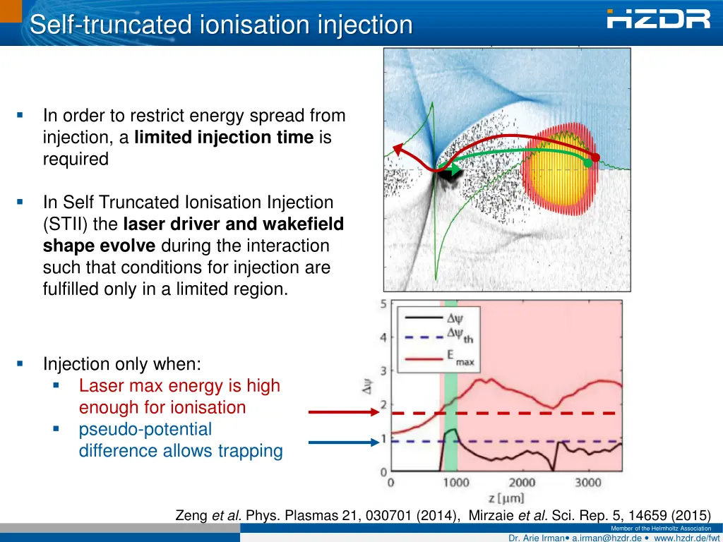 self truncated ionisation injection