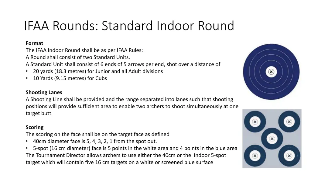 ifaa rounds standard indoor round