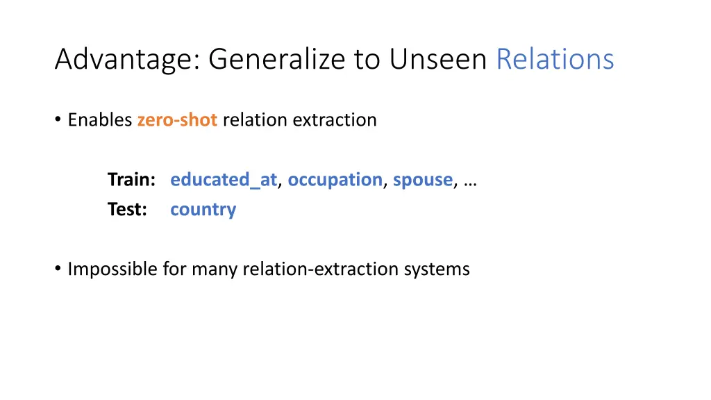 advantage generalize to unseen relations