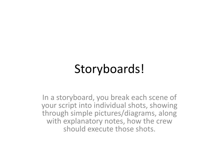 storyboards