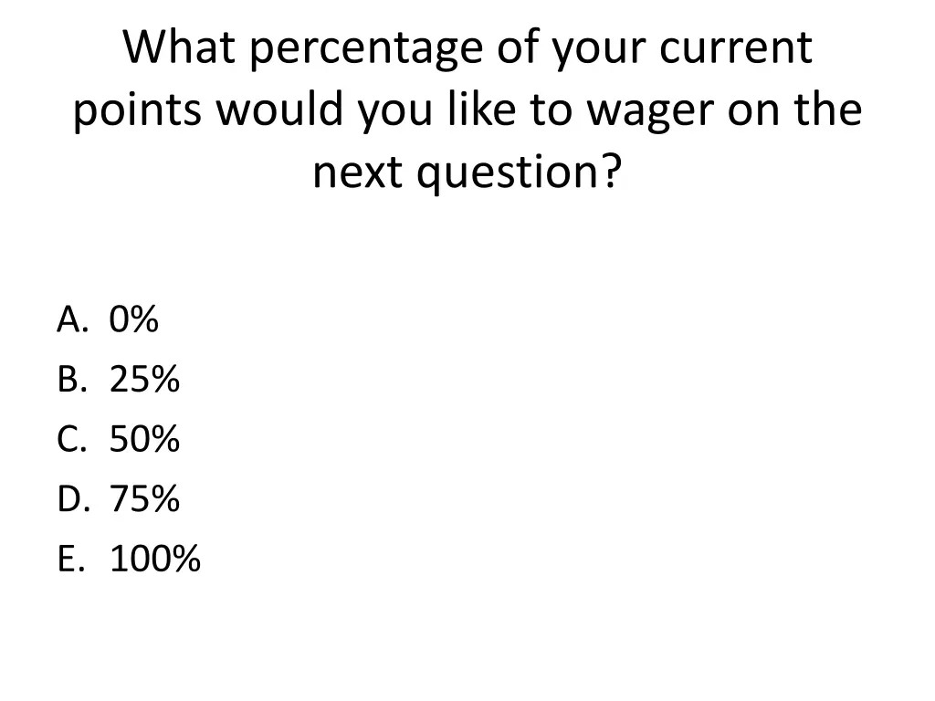 what percentage of your current points would