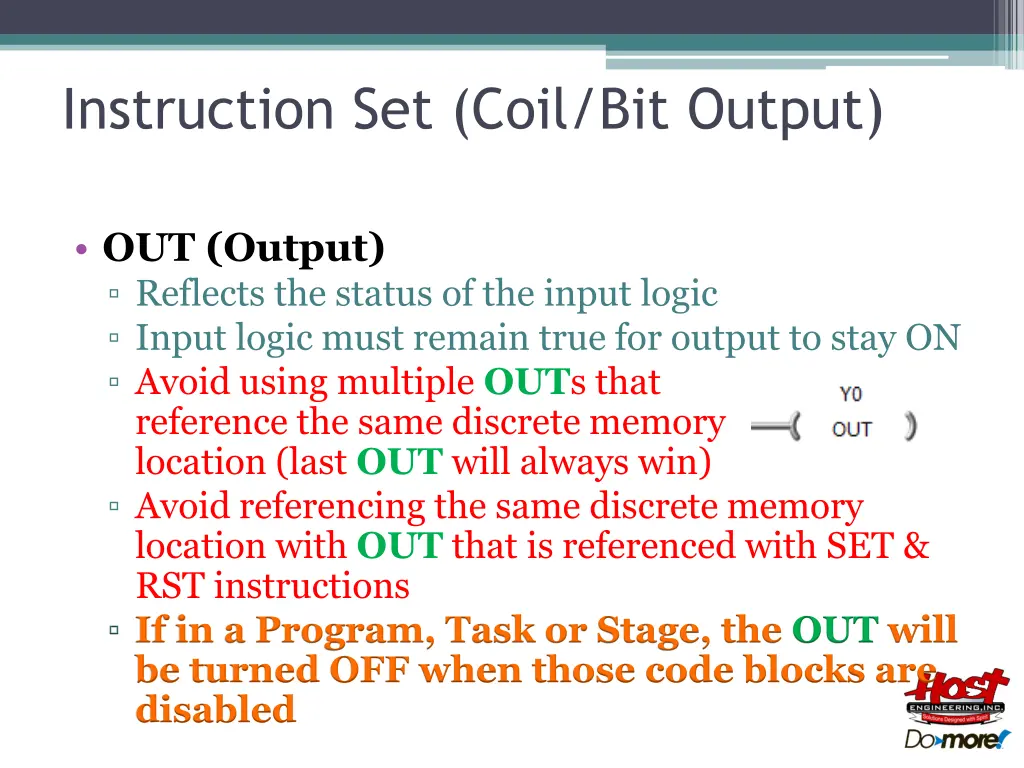 instruction set coil bit output 2