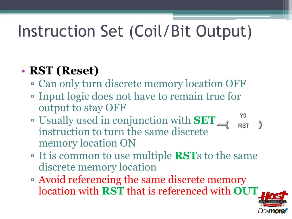 instruction set coil bit output 5