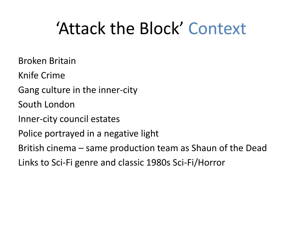 attack the block context