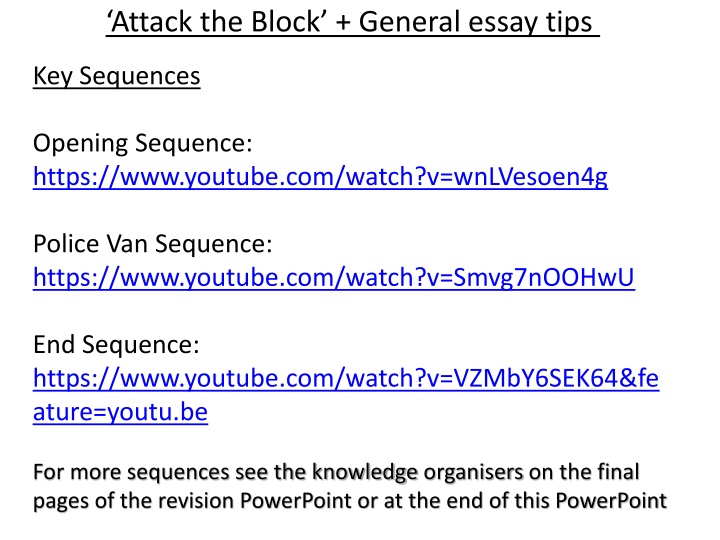 attack the block general essay tips