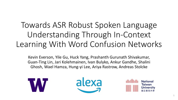 towards asr robust spoken language understanding