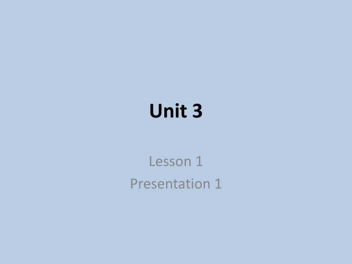 unit 3