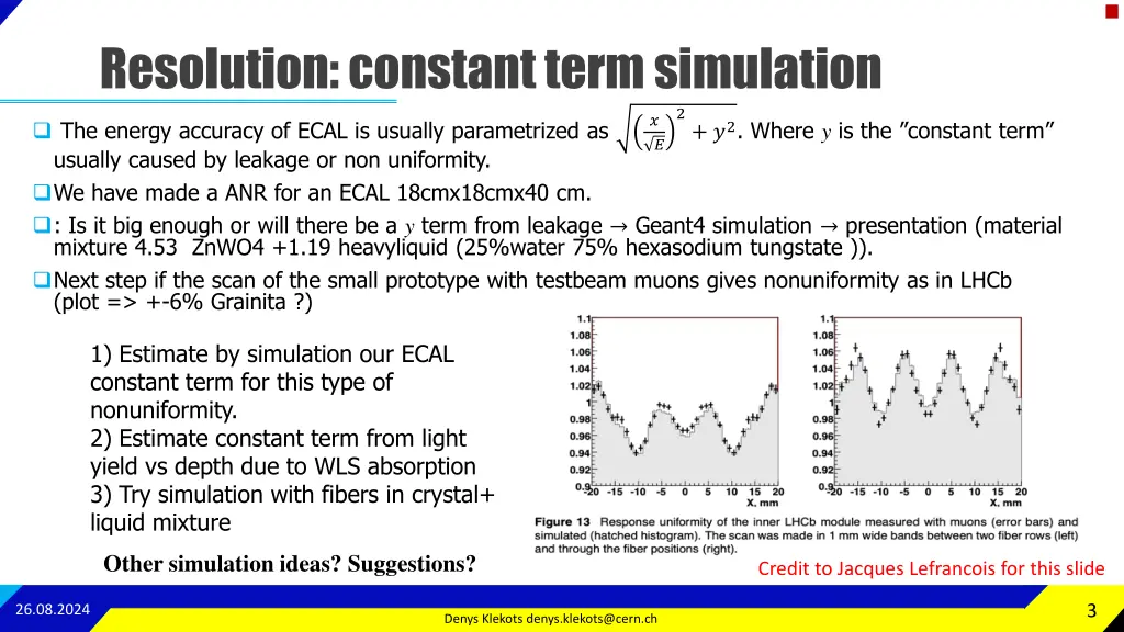 resolution constant term simulation